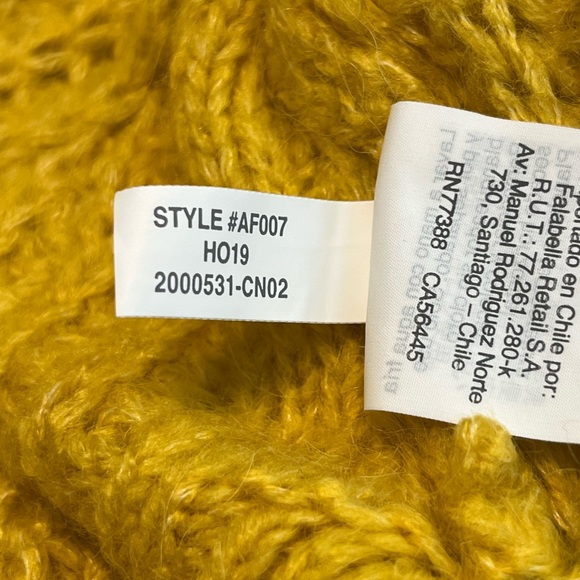 J. Crew Pointelle Cable Knit Alpaca Blend Mock Neck Yellow/ Rich Gold Sweater - Picture 7 of 9